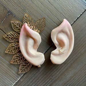 Hobbit/Elf costume ears with ear cuff